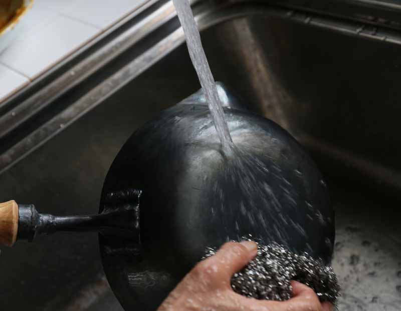 レモン型フライパン洗い方2