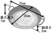 パエリアパン詳細30サイズ