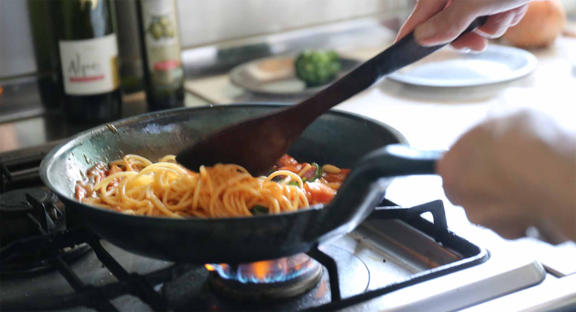 スパゲティーフライパン炒ミートソース2