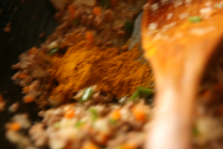 ドライカレー作り